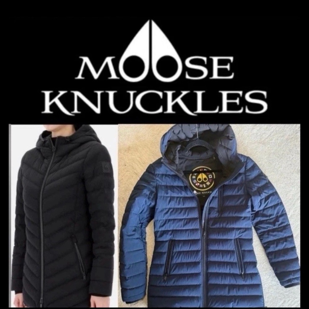 Moose Knuckles Women's Navy Puffer Jacket